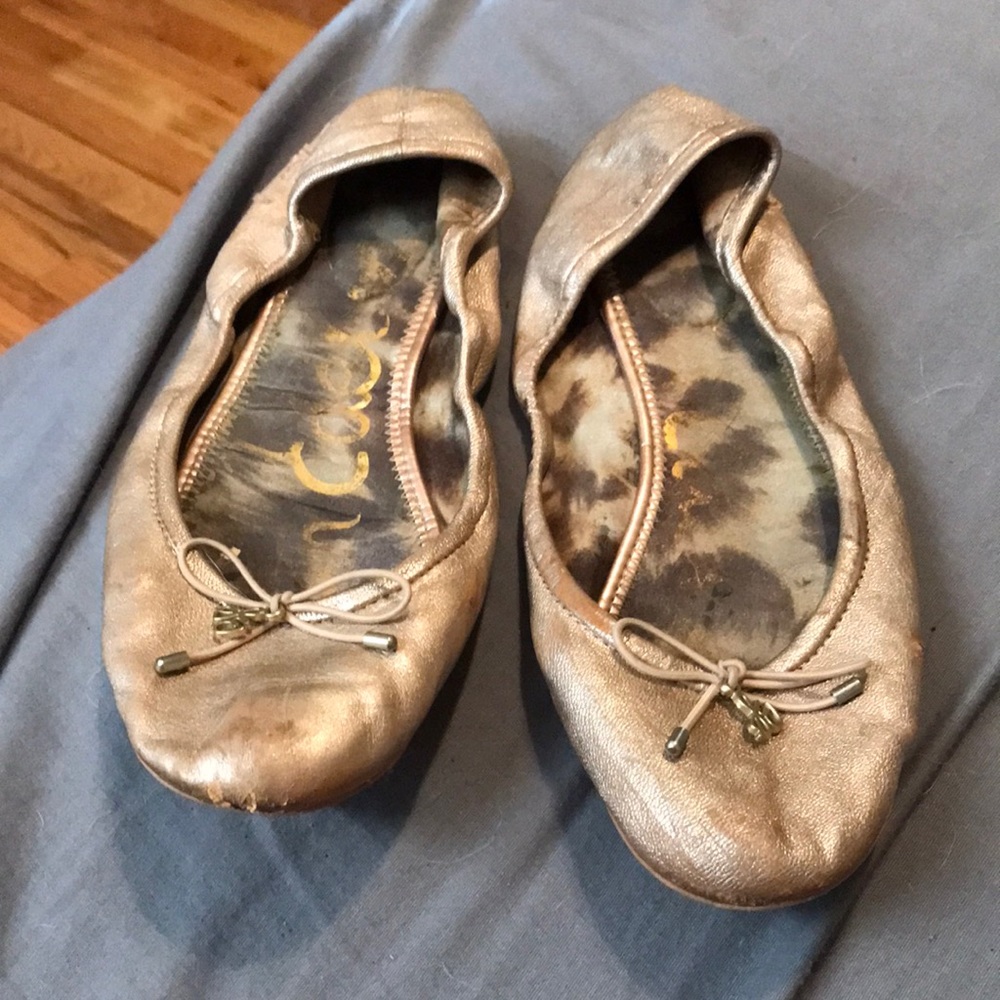 Sam Edelman metallic pink flats
